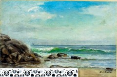 Emma Levinia Swan (RI,German,1853-1927) oil painting antique 125098