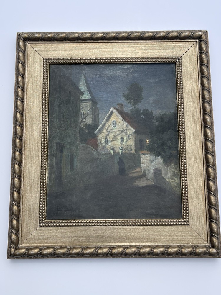 Frits Thaulow Painting Antique Master Impressionist Important Religious Iconic