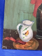 C.1965 Oil on Canvas & Stretcher ~ STILL LIFE ~ Gladys Wellington, Somerville MA