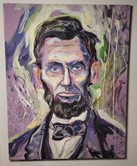 2016 PURPLE LINCOLN Acrylic on Canvas by Ukrainian Artist Anastasiya Yesipova