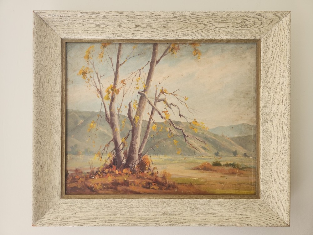 Kathryn Flanagan Antique 1920s Landscape Oil Painting Early California Plein Air