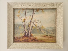 Kathryn Flanagan Antique 1920s Landscape Oil Painting Early California Plein Air