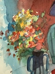Itzchak Tarkay Original Watercolor Painting – Framed & Matted – COA – Stunning