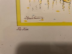 Vintage Signed Original Leo Brueckner Water Color. 1972. „THE KISS“