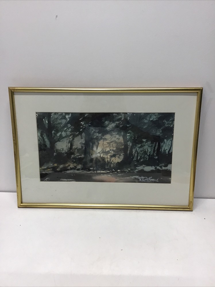 W. Donaldson Watercolor “A Day Ending” Framed 19” x 12.75” Sight 13.75” x 7.5”