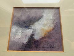 Oil painting undetermined signature abstraction originating from Mallorca