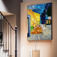 Coffee shop of Van Gogh 100%Hand Painted Oil Painting on Canvas,24x36in unfraned