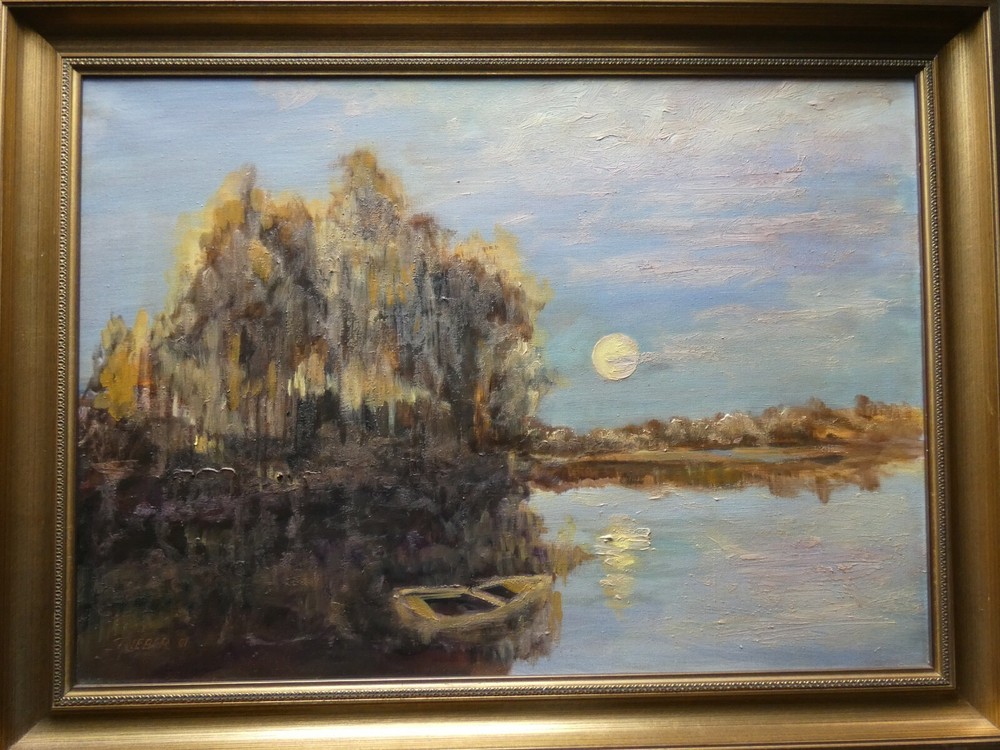 Rudi Rieber – See, Öl/Lwd., 59 cm x 79 cm