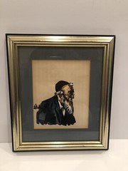 vintage judaica Stolz painting framed signed