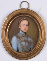 Wenzel Kraus (1791-1849) „Austrian Hussar“ fine miniature, 1835/45 (m)