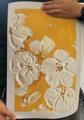20×16 Inch Wall Poster PRINT Sunny yellow flowers heavy body acrylic Painting
