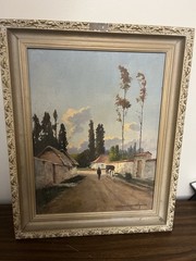 Signed Valencia Chávez Oil Painting Latin American Landscape 17×21 Undated