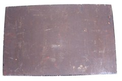 Vietnam Nambrau Art 15.25 x 23.75 Gold Black Lacquer Painting on Board Folk Art