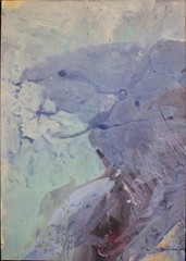 Hermann Theis Color Surfaces Abstract Modern Signed Oil Cardboard 1989