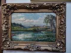 Edmond Darch Lewis oil painting antique oil painting beautiful original frame