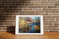Oil Painting March Day Batrakov V. Unframed Original Home Decor Art nAAA2417