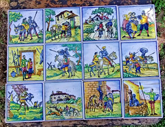 J.Roig RARE VTG HandPainted 12 Tiles Barcelona 6″ x 6″ Signed Artist JRoig