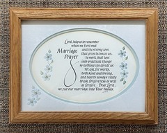 MARRIAGE PRAYER CALLIGRAPHY FRAMED WATERCOLOR ART RUTH JOY 1989 ORIGINAL MONTANA