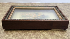 VTG 1930’s Dimensional 3D Layered Painted Glass Lily-of-the-Valley Shadowbox
