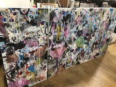 SFAUSTINA original painting, art, urban, modern, abstract, graffiti art ASTRO