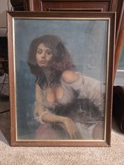 Sophia Loren – origial Pastel Painting – Signed Vikki 77, 18×24 on panel board