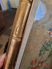 Vintage Chinoiserie Bird & Flowers Painting 19.75in X 15.75in