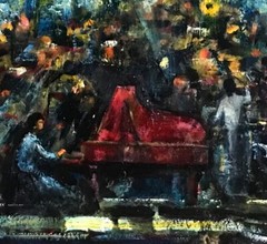 Boston Symphony, Tanglewood, Massachusetts 30×40 in. Framed Hall Groat Sr.