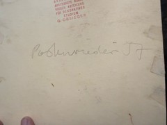 Mid Century Modern Drawing Feathers Obsieger Class 1957 Postenrieder Erich