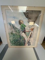 Original painting Yosemite Mountain Climber Artist Signed Go For It
