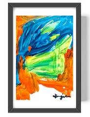 Guajardo Lava Lamp 9X6 Paper Unique Abstract Expressionism