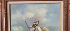 original Troy Denton oil painting 20″x24″ signed original frame