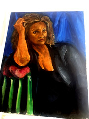 ORIGINAL ART EXPRESSIONIST SERGIO ITALIAN SCHOOL BLONDE BRUNETTE MCM