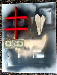 blessing cross lucky money bowl of abundance heart of love blessing art painting
