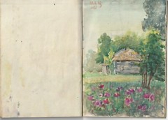 notebook with 18 watercolor drawings 14.5 x 20.5 cm