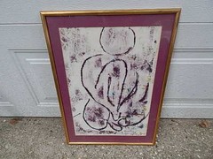 VINTAGE WOOD FRAMED SIGNED BIRDSEY WATERCOLOR PAINTING INTERNATIONAL SALE