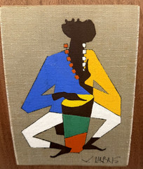 Signed Virgilio Nabais Brazilian Folk Art MCM Painting Boutique Joana Campinas