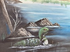 Rosemary Lee Tranquil Landscape Painting River Mallard Duck Green National Park