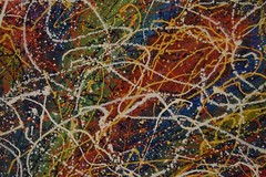 Jackson Pollock style￼￼ Canvas painting￼ 72” X 60”Abstract,Modern,XL, Landscape￼