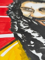 Vibrant Bob Marley Pop Art Acrylic Painting – 16×12″ Canvas Paper