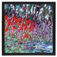 8×8 Original Oil Painting Floral Textured Hand Painted Wall Decor
