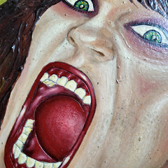 The Great Kat Original Portrait Painting 44×32 heavy metal guitarist guitar girl