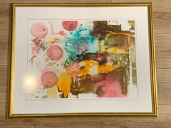 Je’Anne Barger Original Abstract Watercolor Mixed Media Painting Naples Florida