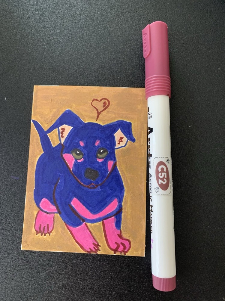 My Sweet Dahlia ACEO Dog Puppy Art Mini By Madylyne Smith German Shepherd