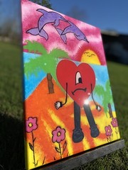Bad Bunny Acrylic & Resin Custom painting | Un Verano Sin Ti Álbum Painting