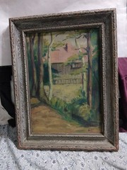 Antique Oil Painting Signe M.Hole 37 Size 17 3/4 X 23 1/2 X 1 3/4 Sold As Is Use