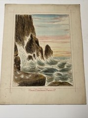 ANTIQUE PAINTING COLLECTION 1910’S SIGNED MORRIS DATED LANDSCAPE HISTORIC SITES