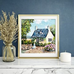 House Portrait Ireland Wall Art Irish Art Cottage Core Decor 8х8″ Irish Cottage