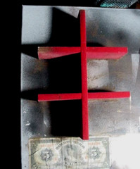 blessing cross lucky money bowl of abundance heart of love blessing art painting