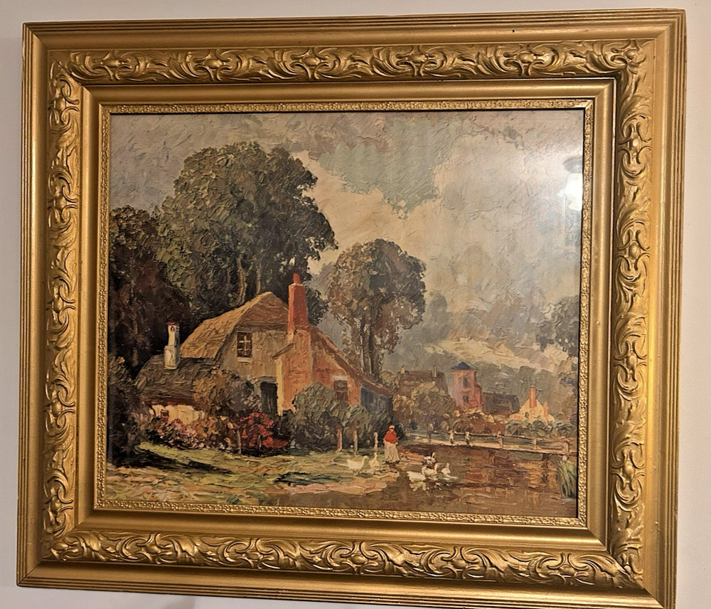Vintage Gold Color 32.25″ length by 28.25″ heighth Frame with Rudolf Weber Litho