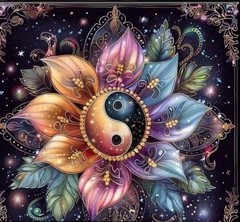 DIY Yin Yang Mandala Diamond Painting Kit (30×30 cm) C61
